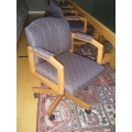 Solid Oak-Cloth Meeting Conference Task Chair